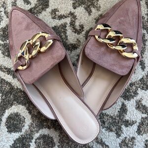 Elegant Gold Chain Women's Mules